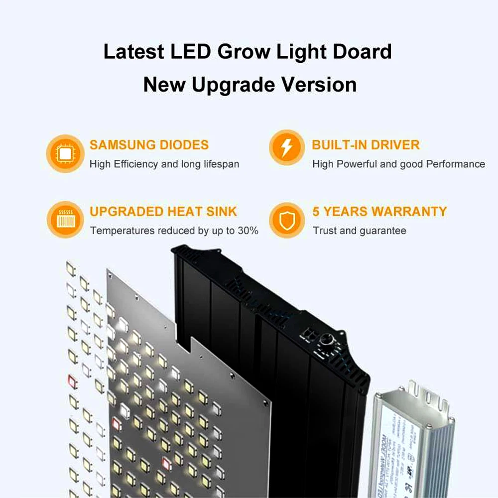 240W 3pcs LED Grow Light Kit Samsung LM301B Full Spectrum for Hydroponic Lamp Greenhouse Flower With Smart Group WIFI Controller