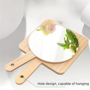 Gương du lịch cầm tay, gương bàn trang điểm, gương đồng bằng gỗ, gương trang điểm thẩm mỹ cho thợ làm tóc 8 Gương bán hàng chính - №4