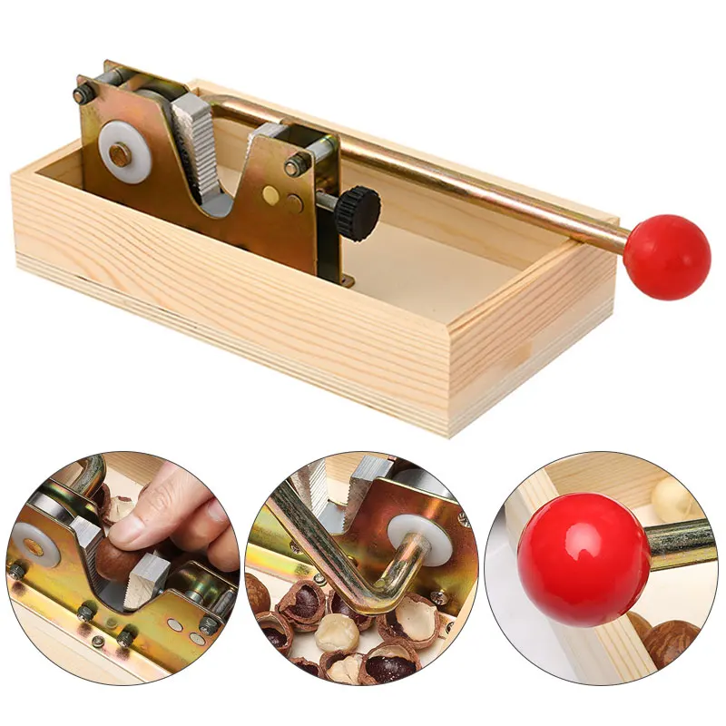 Picture 3: Nut Cracker Tool Stainless Steel Hawaiian Nut Opener for Raw/Fresh Macadamia, Walnut, Hazelnut  Easy Handheld Shell Cracking
