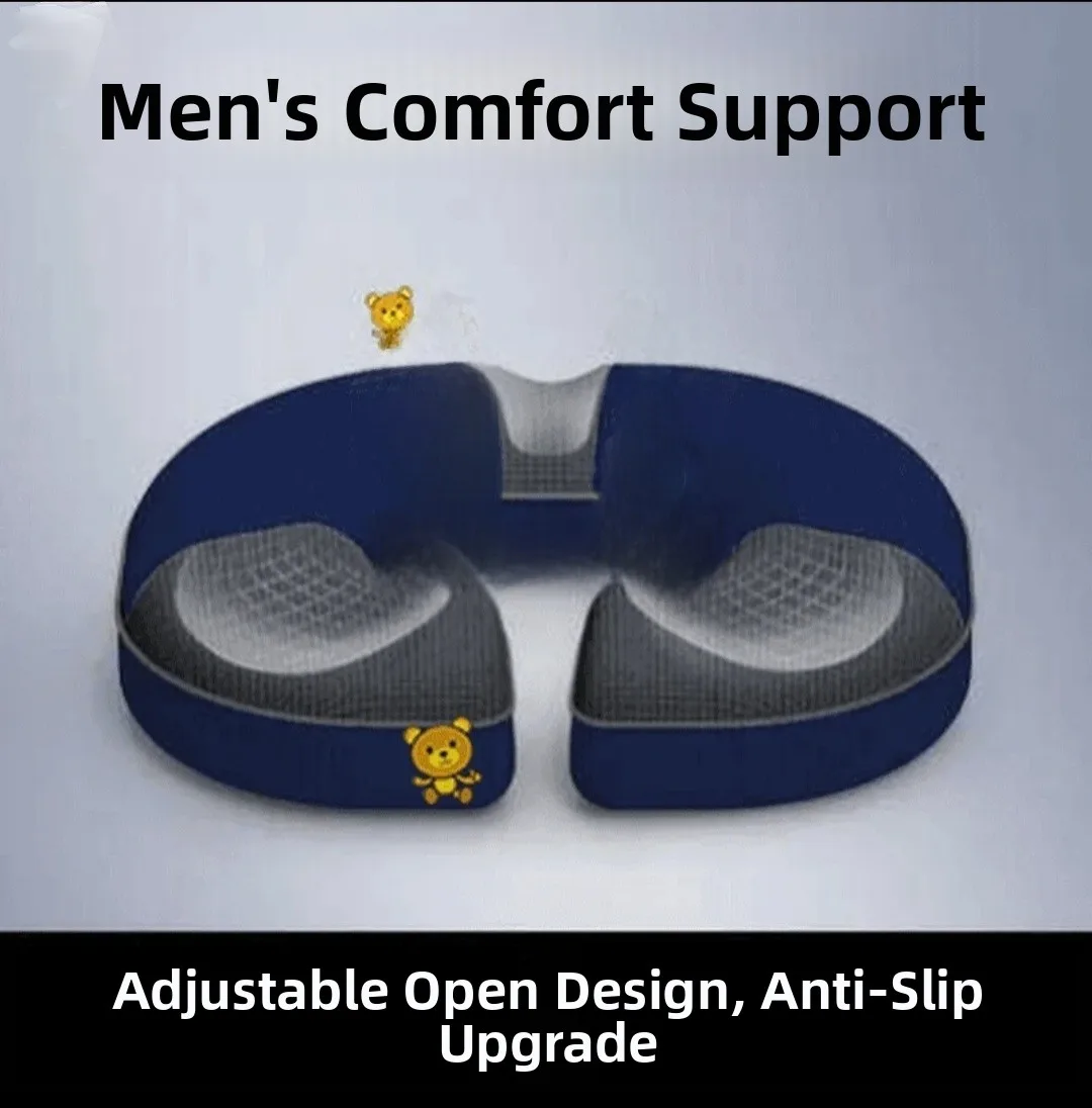 Men's Special Prostate Protection Cushion for Office Work Post Surgery Car Use Assorted Seats Breathable Memory Foam Square