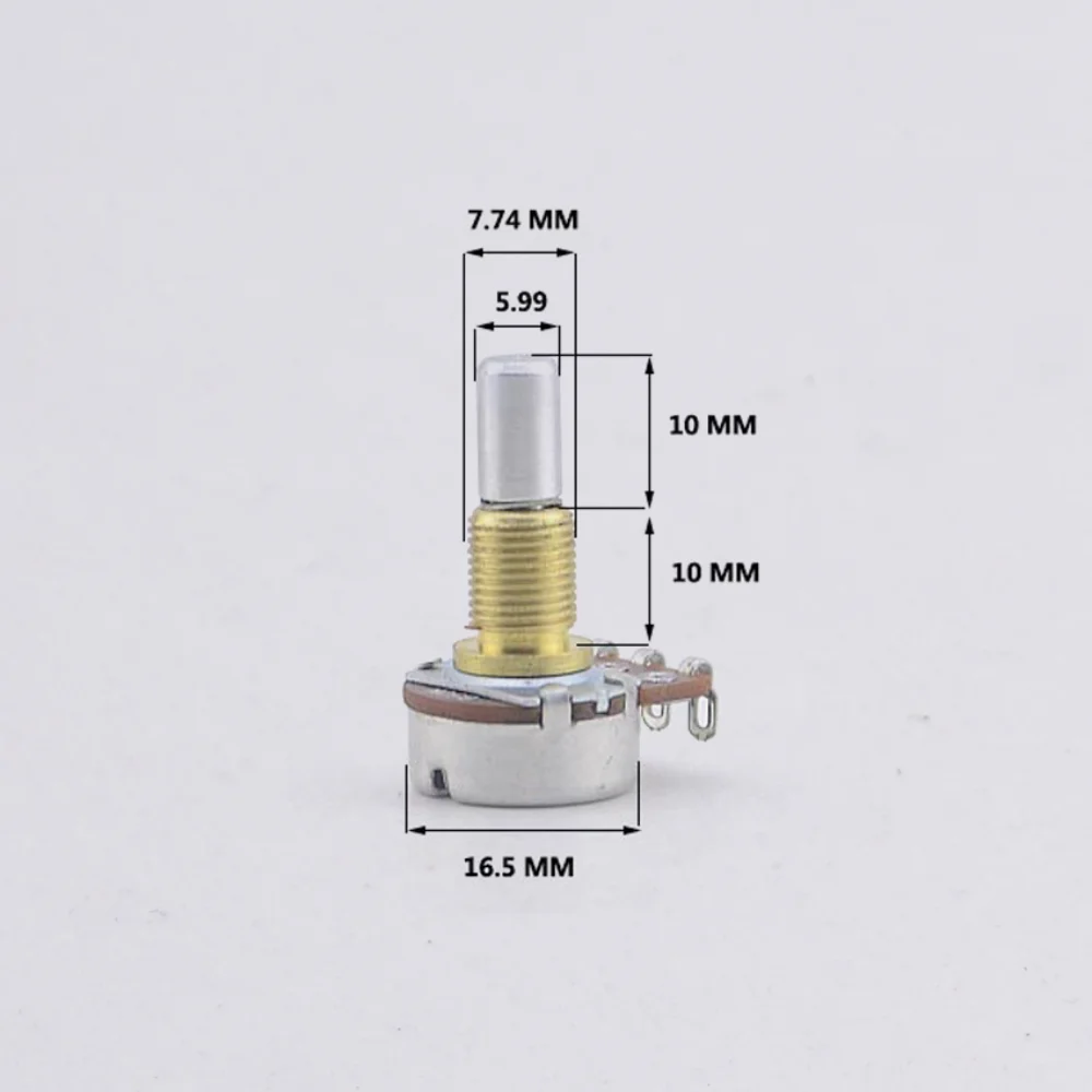 1 Piece With Center Detent B50K/B100K Brass Bushing Solid Shaft  Balance Potentiometer(POT)  For Electric Bass