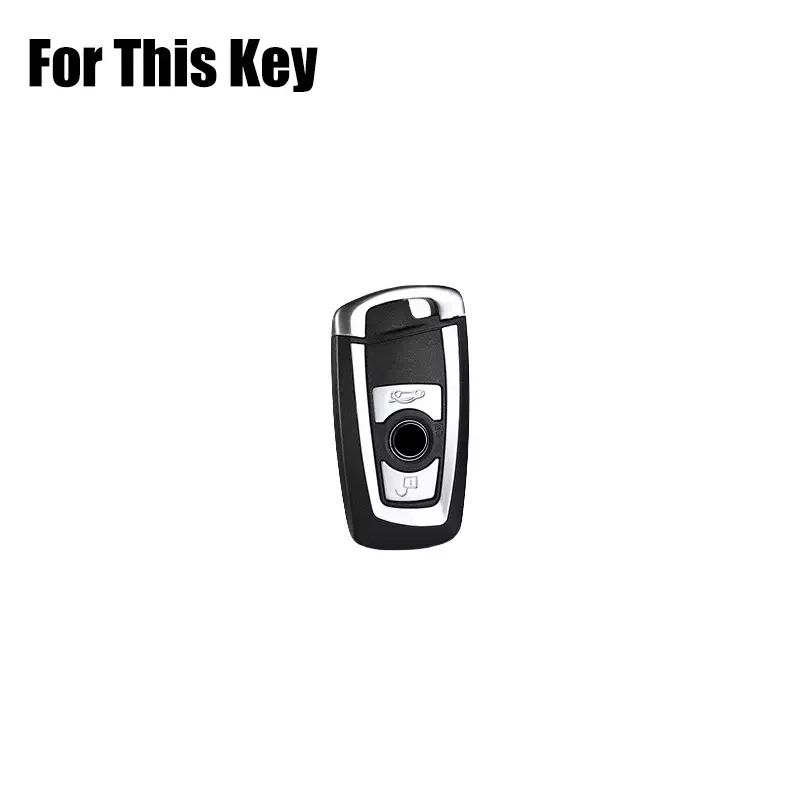 Zinc Alloy Leather Car Remote Smart Key Fob Case Cover Holder Bag With Keychain For BMW 1 2 3 4 5 6 7 X2 X3 X4 X5 F10 F30 M5 F15