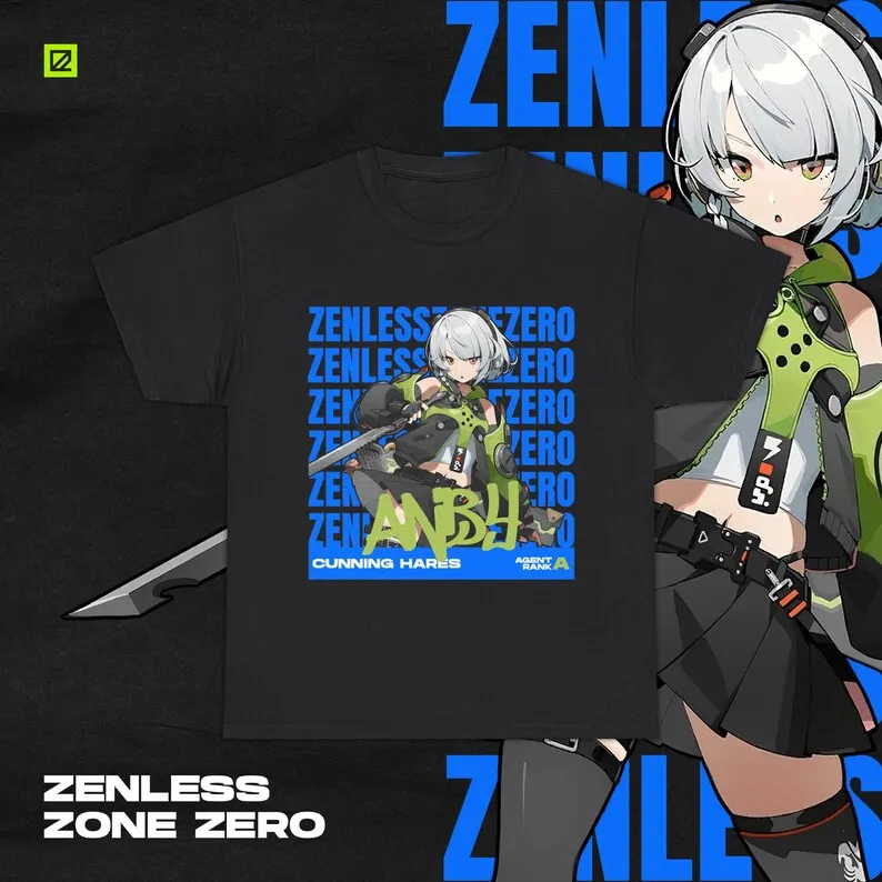 Zenless Zone Zero Anby Shirt ZZZ Gacha Game Merch Fan Shirt Unisex Cotton Cotton shirt