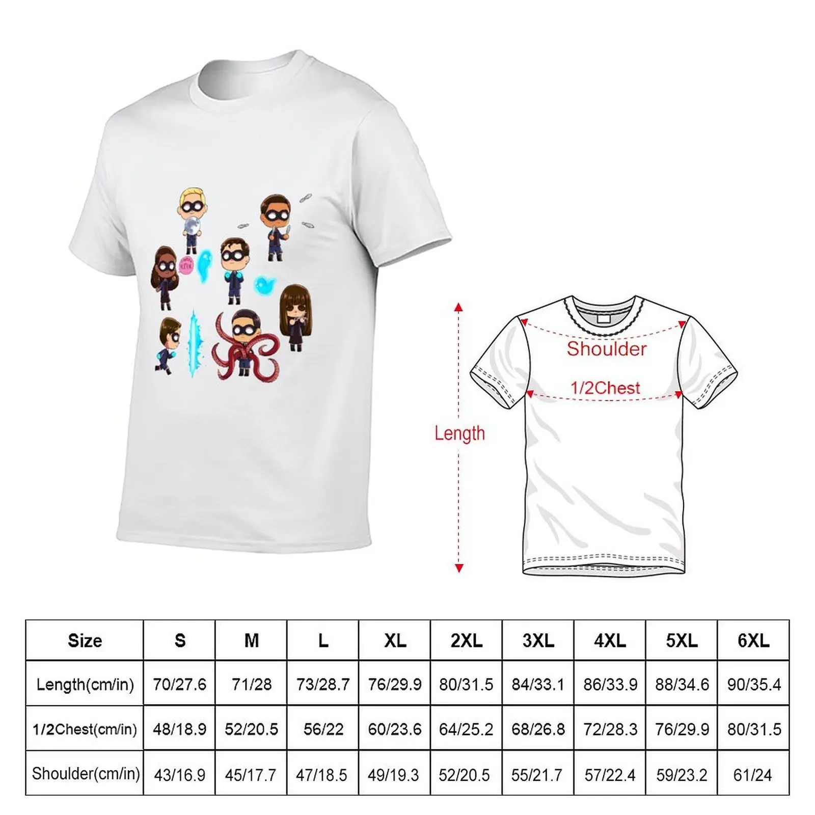 Chibi hargreeves set T-Shirt g man t shirts for men t shirts for man pack white T-Shirt