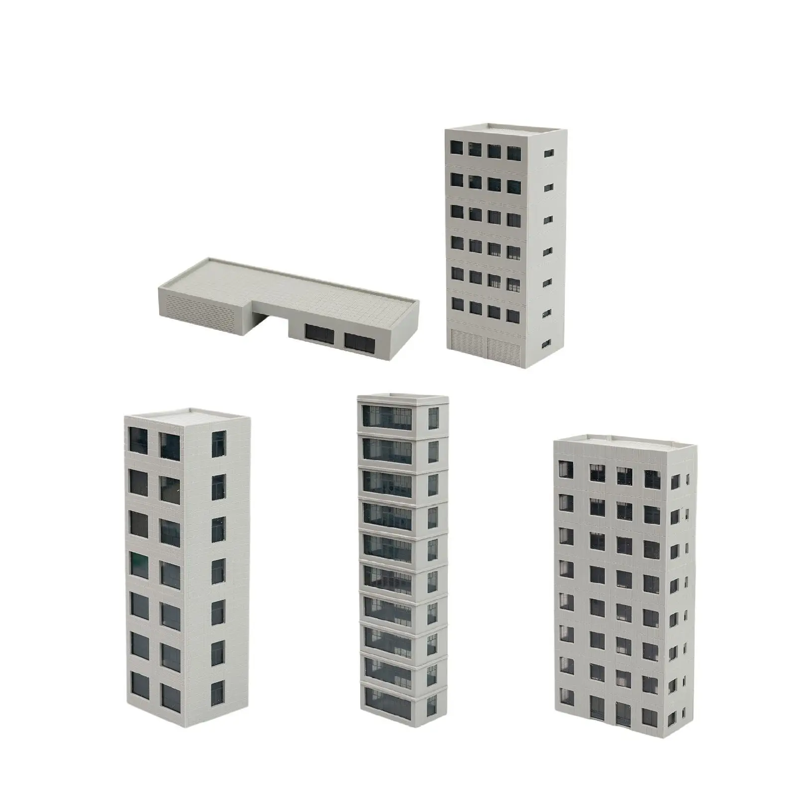 

Model Railway Buildings Assembled Architectural Model Trains Commercial Building for Fairy Garden Landscape Decor Photo Props
