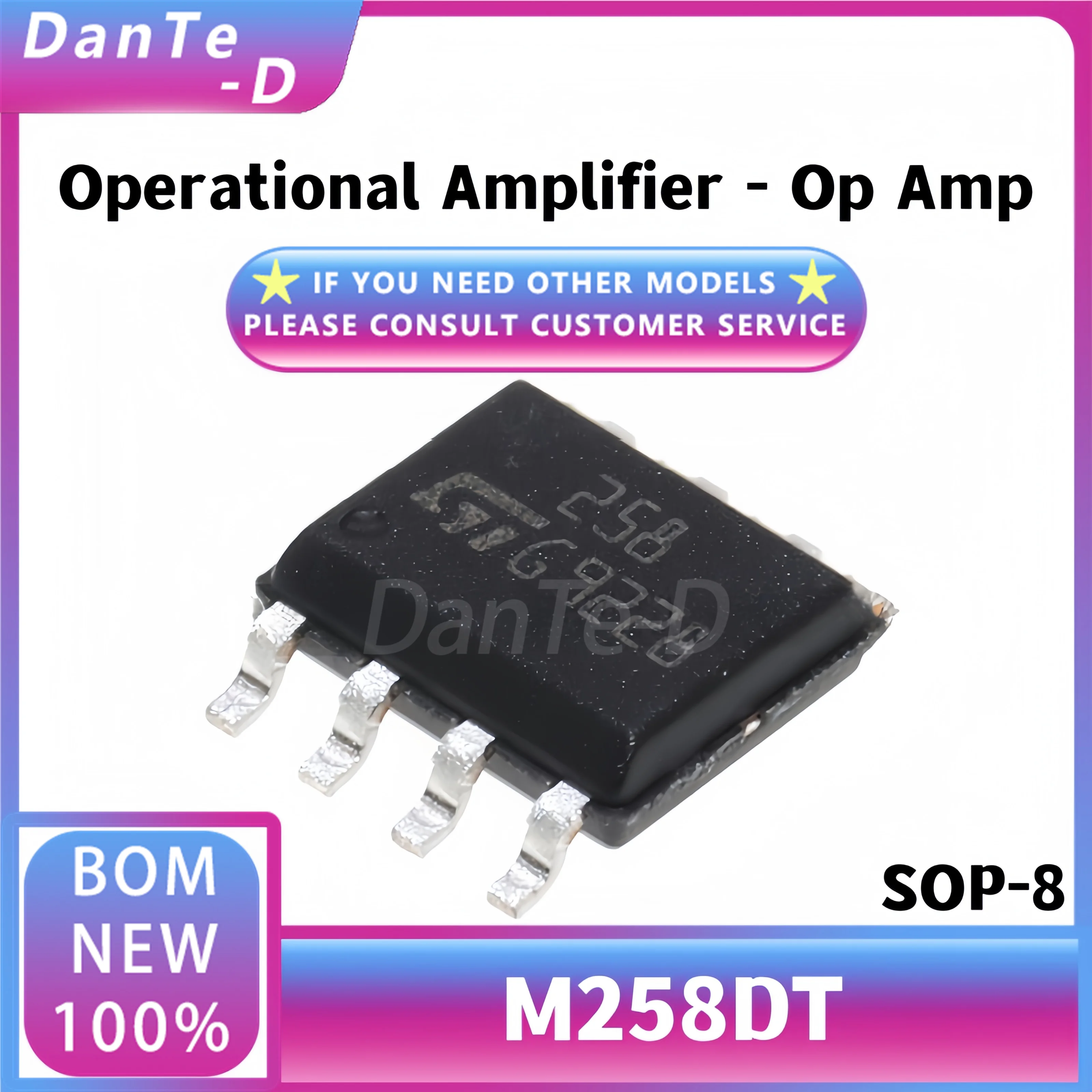 20pcs LM258DT SOIC-8 Low Power Dual Operational Amplifier IC Original