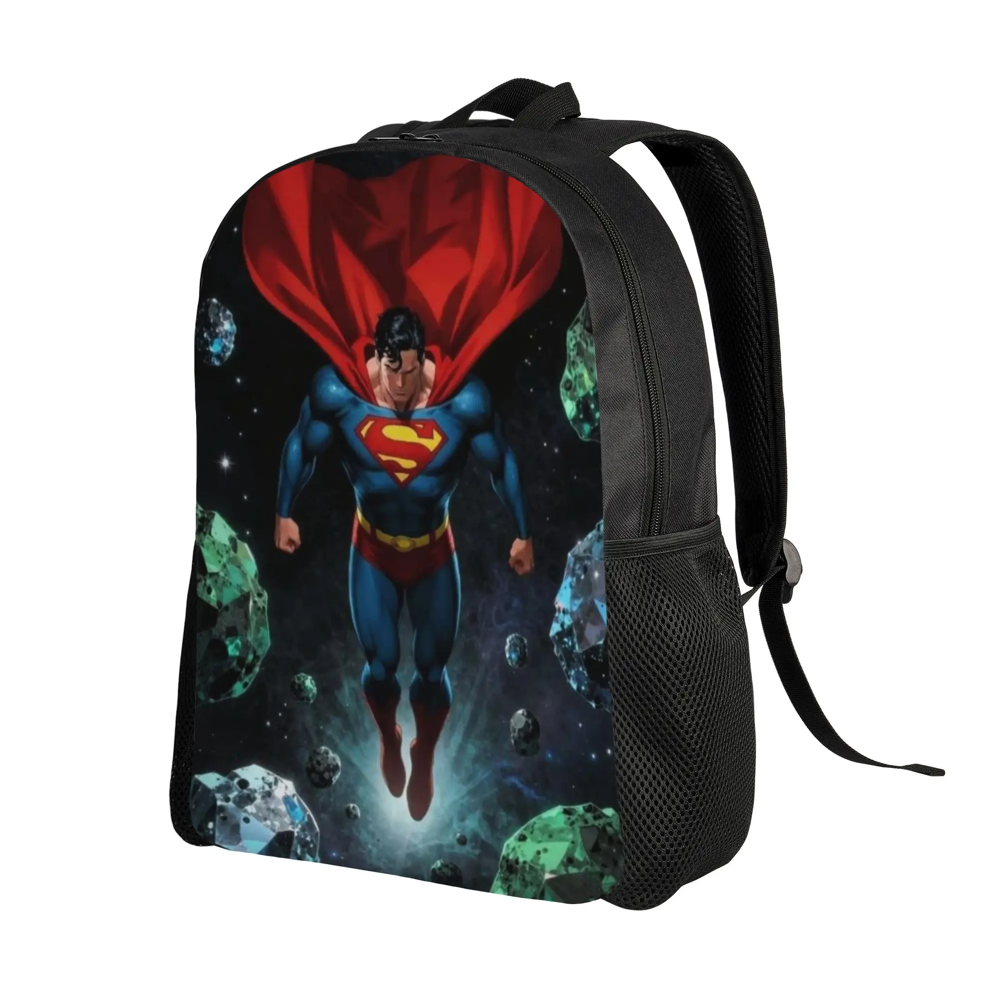 Handbag Back to school season Superman Floating In Outer Space  Good Quality Backpack