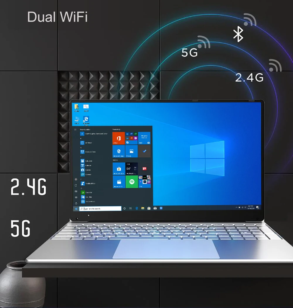 Intel Laptop 15.6 Inch Windows 10 11 Pro 1920*1080 Giá Rẻ Laptop Di Động DDR4 Ram 12GB Rom 128GB SSD Và HDD 1TB HDMI Laptop