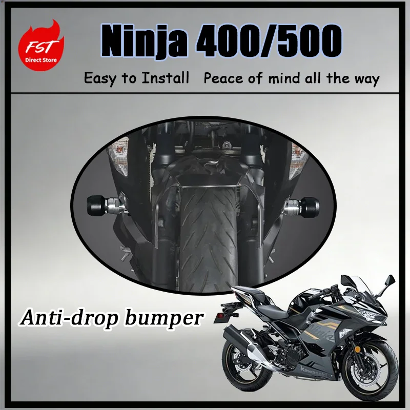 

FOR Shock-Absorbing Frame Slider Bobbins for Ninja 400 Z500 Wear-Resistant End Cap Cuts Friction Abrasion Effectively Motorcycle