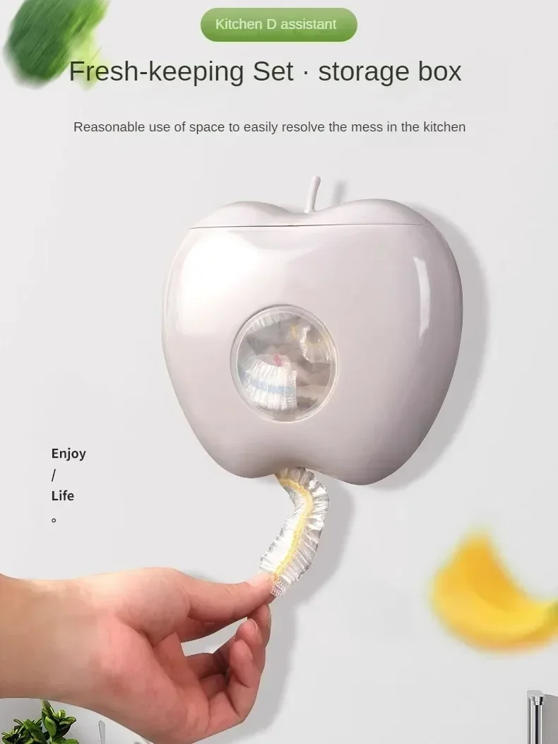

Freshness Film Cover Storage Box Kitchen Wall Mounted Large Capacity Non Perforated Preservation Bag Wall Mounted Extraction Box