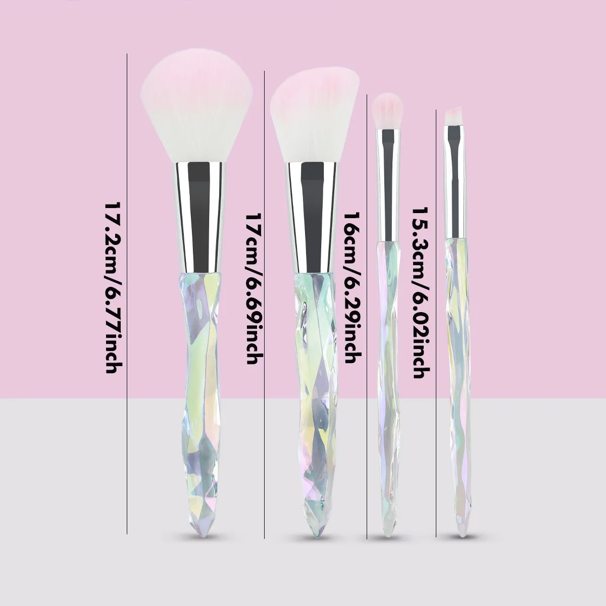 ชุด kuas Rias 4ชิ้นแปรงรองพื้น kuas Blush ON แปรงคอนซีลเลอร์แปรงอายแชโดว์พร้อมกล่องแปรงเครื่องสำอางแบบมืออาชีพ