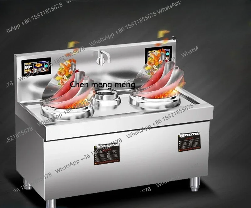 

Hotel stir-frying double-head electric stir-frying stove 15kw canteen kitchen commercial high-power commercial induction cooker