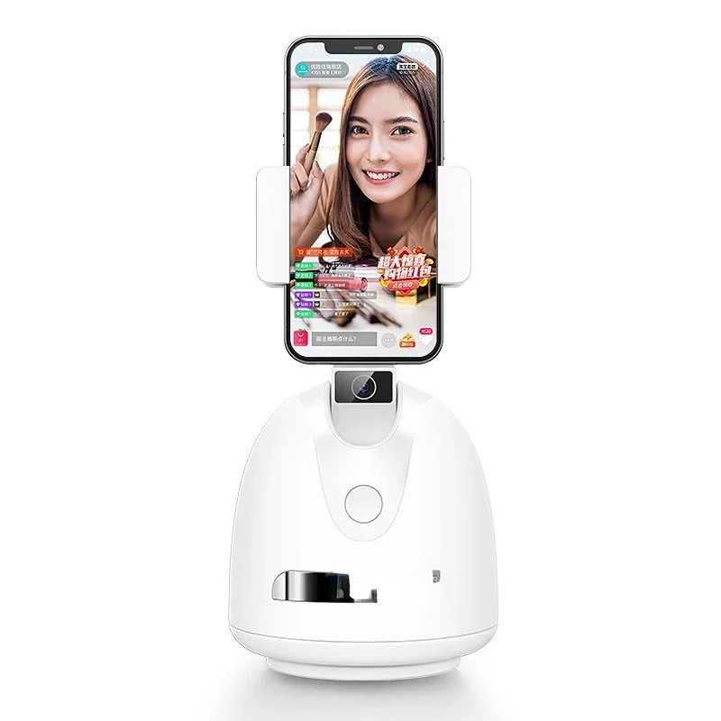 New Arrival Portable Smart Phone Holder Face Tracking Selfie Stick Cell Phone Action Camera Video Stabilizer Ce White 363g