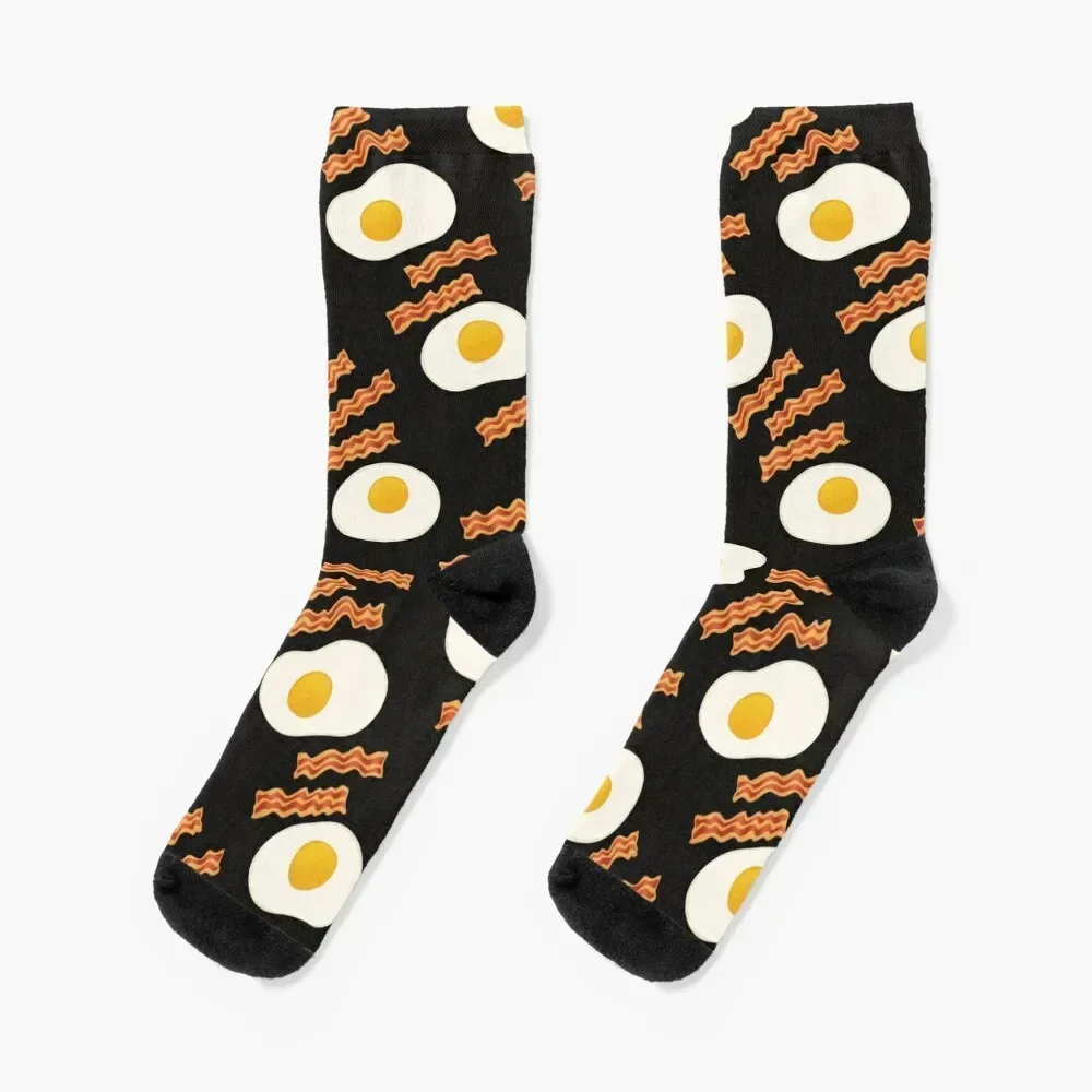 

Bacon and Eggs for Breakfast Socks cute valentine gift ideas Stockings man sport Socks Men's Women's
