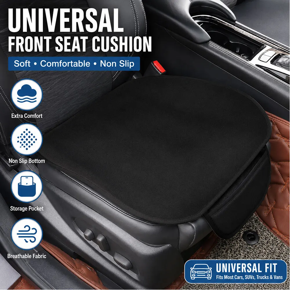 Universal Car Front Seat Cover Pad Nonslip Mat Auto Interior Accessories Breathable Cushion For Most Cars SUVs Truck Vehicle