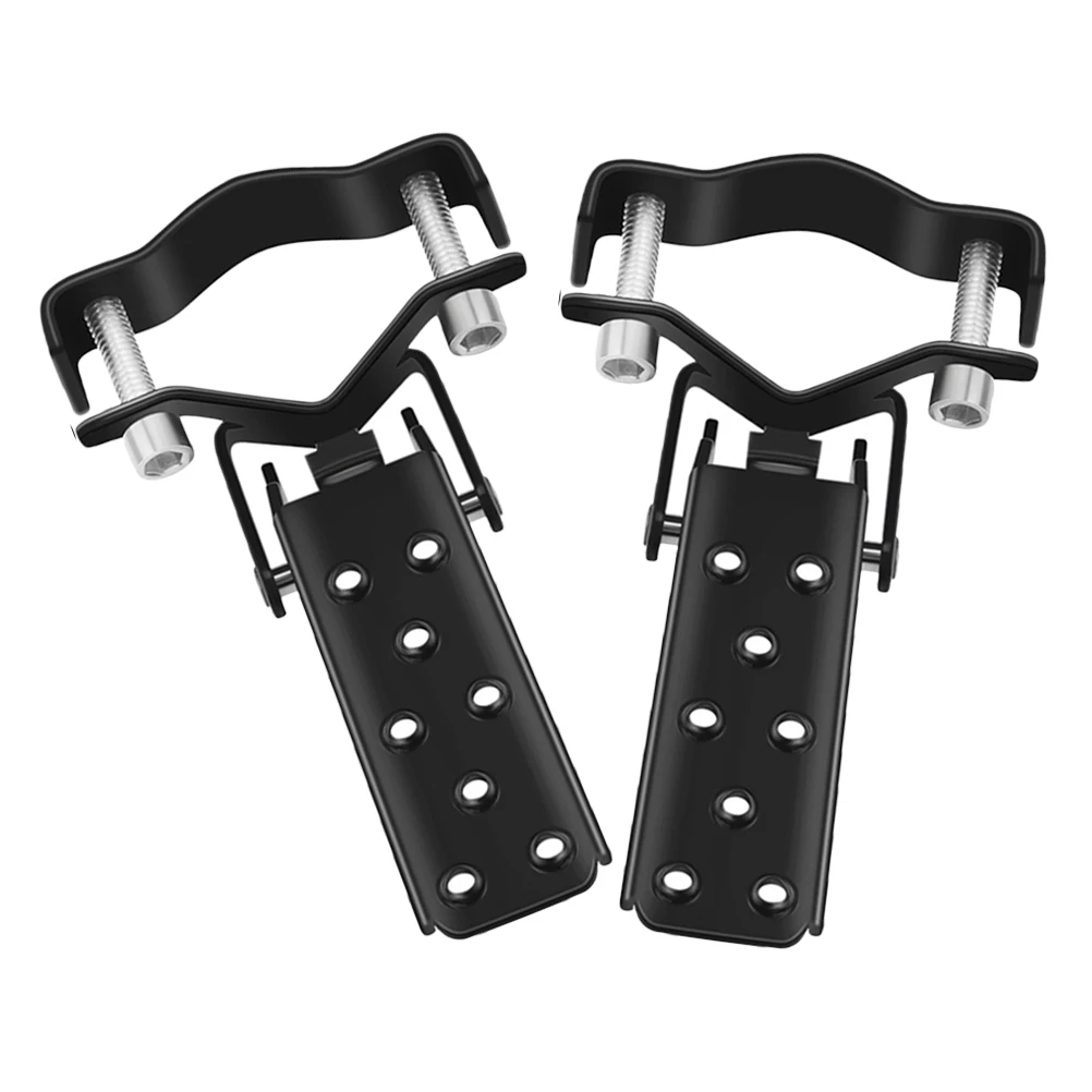 

Non slip Foldable Rear Seat Footrest Pedals Black Pair Bike Accessories Durable Metal Design Suitable Mountain Bikes
