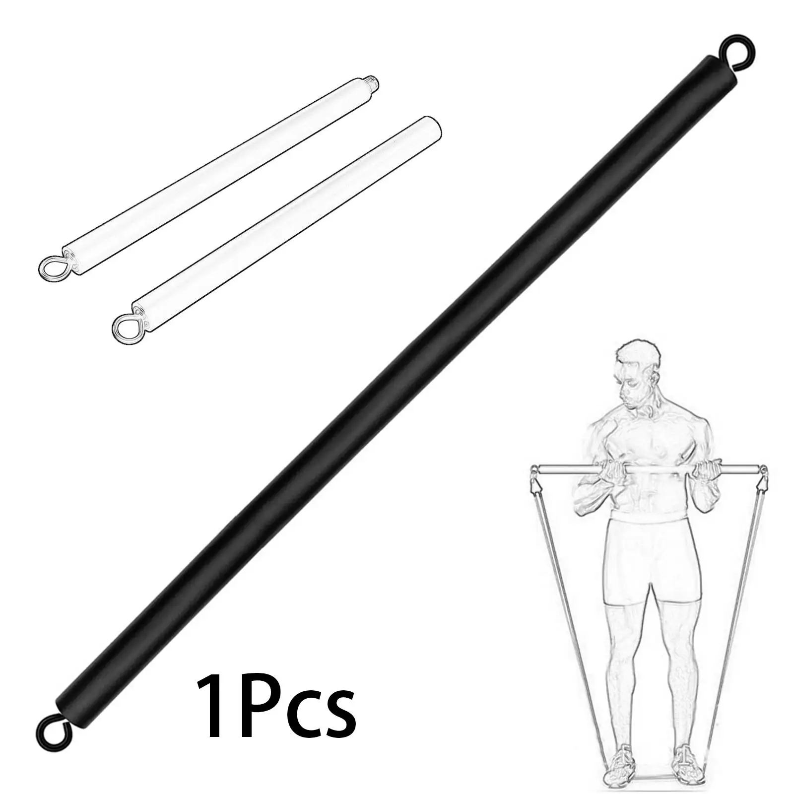 Pilates Bar Pull Down Bar Fitness Muscle Trainer Cable Machine Attachment Bar Straight Bar for Yoga Workout Back Arm Home Gym