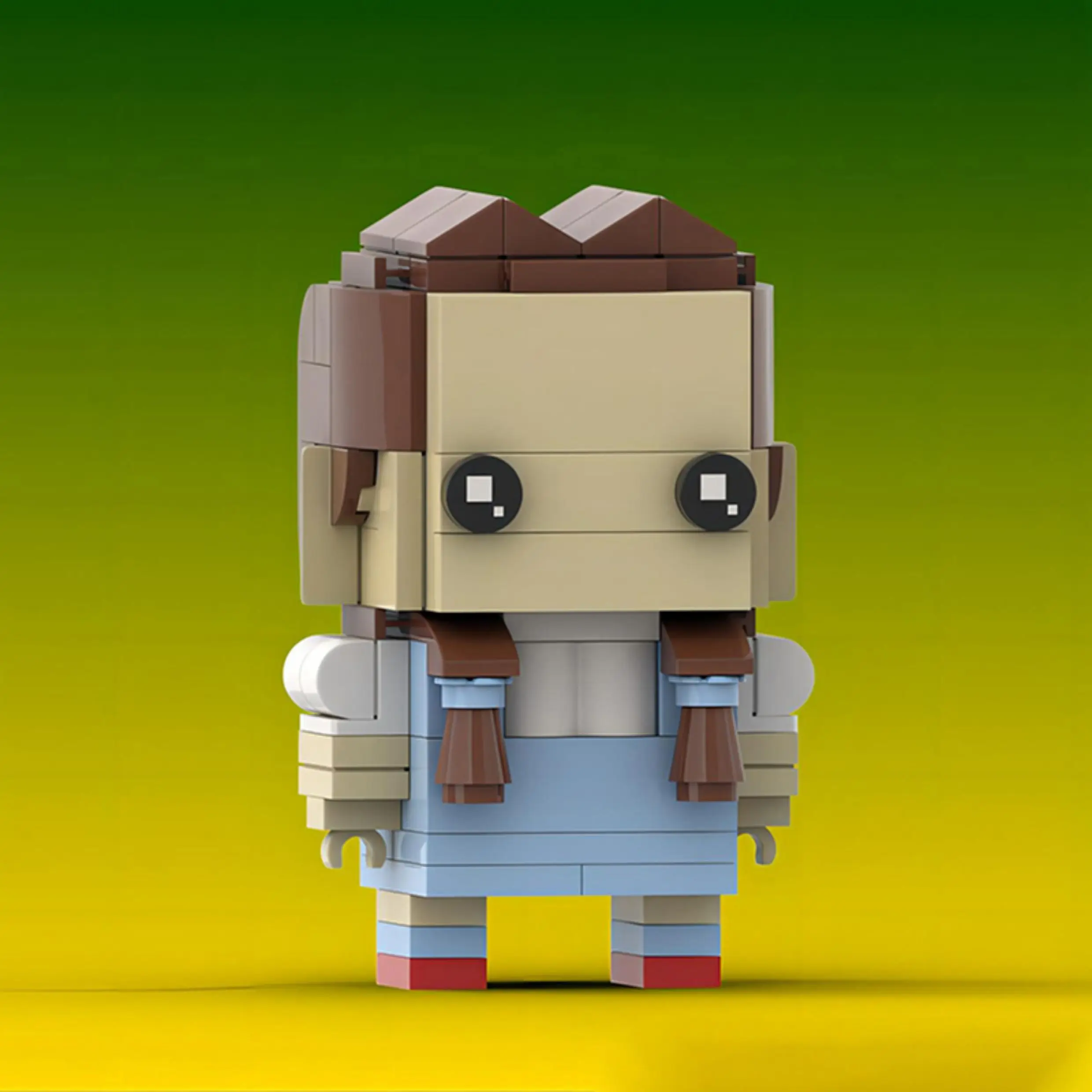 Märchenreise MOC Bricksheadz Bausteine Gelber Straßenabenteuer-Charakter DIY Mini-Bausteine Sammlermodell Spielzeug Geschenke – Detail 3