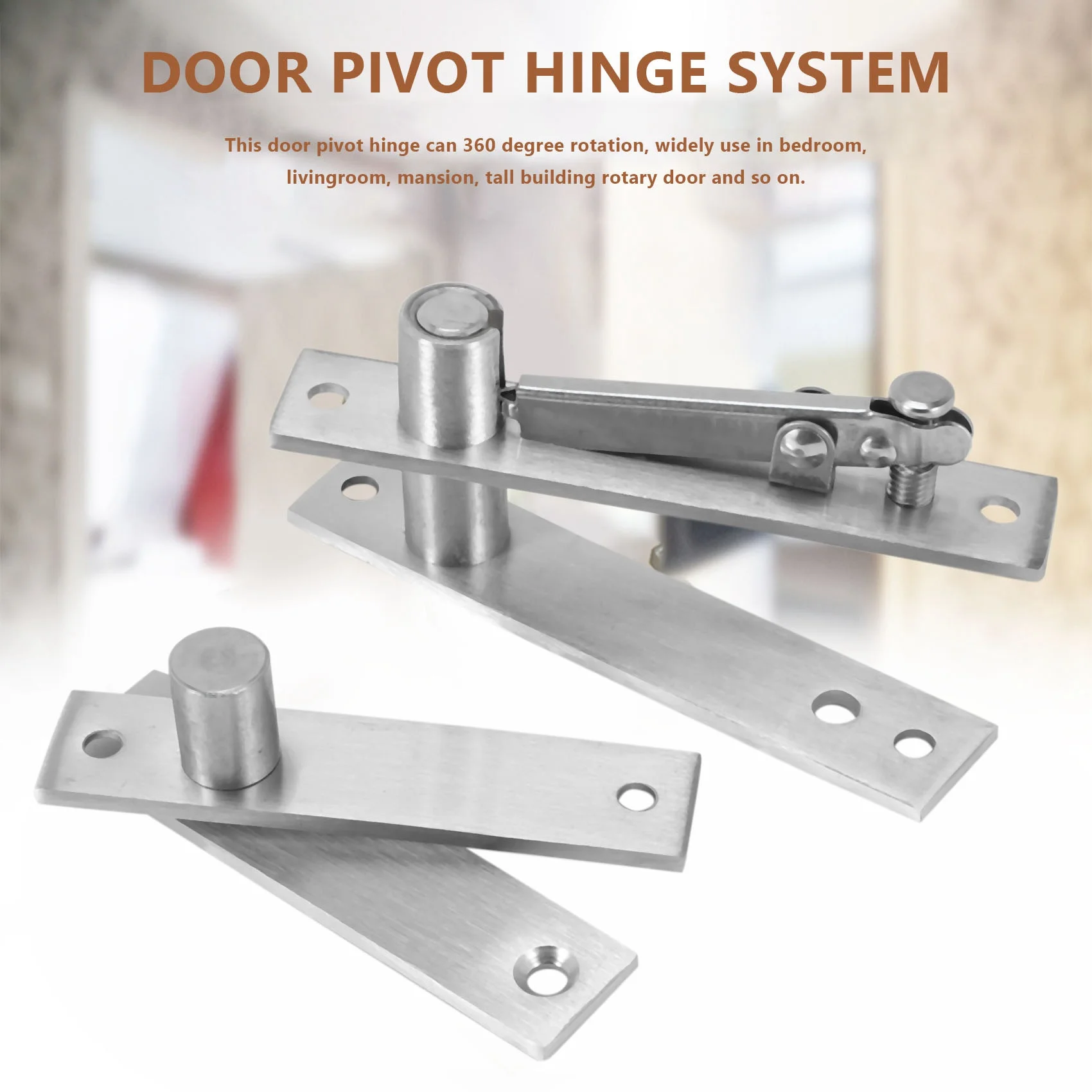 Zawias obrotowy ze stali nierdzewnej AY03, wytrzymały zawias obrotowy do drzwi drewnianych, wałek 360 stopni, zawias obrotowy ze stali nierdzewnej do drzwi Murphy