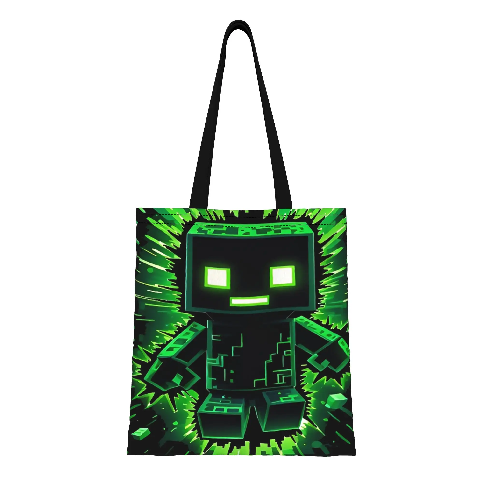 

ita bag Creeper Explosion Reusable Double Sided Canvas Tote Bag Shoulder Handbag