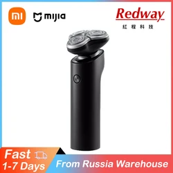 XIAOMI MIJIA-barbeador elétrico portátil, S500, S500C, lâmina flexível, barbear molhado a seco, aparador de barba lavável, aparador inteligente, 3 cabeça