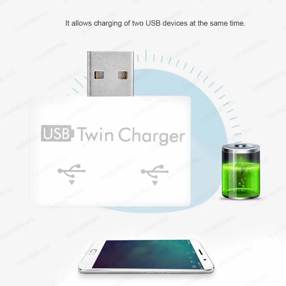 USB 2,0 адаптер-разветвитель для двух Портов USB