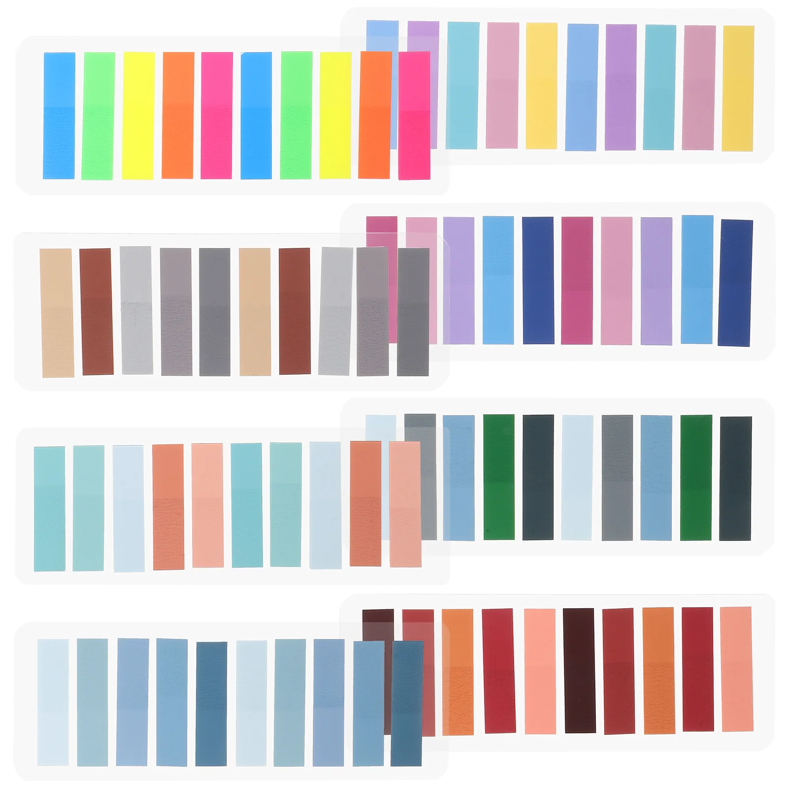 

1600 Pcs Colored Index Tabs Transparent Stickers Reading Strips Page Markers Bookmarks Office Supplies Student Accessories