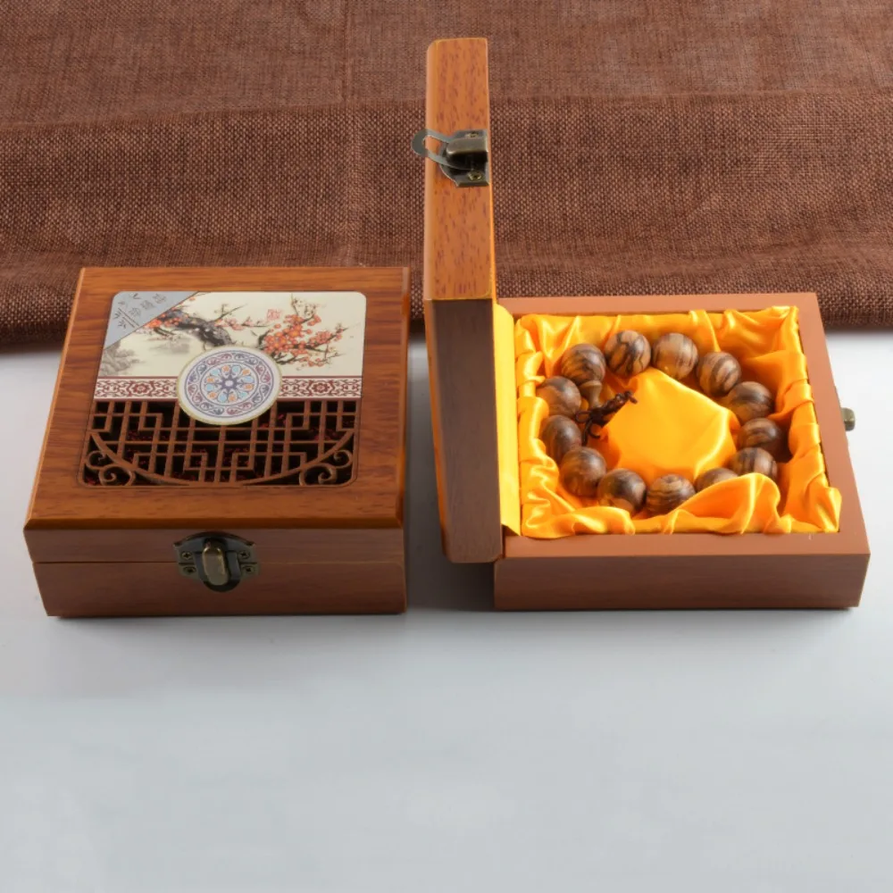 

Bracelet Necklace Wooden Jewelry Box Pedant Earrings Rings Vintage Trinket Case Organizer Storage Jewelry Packaging Box Gift Box