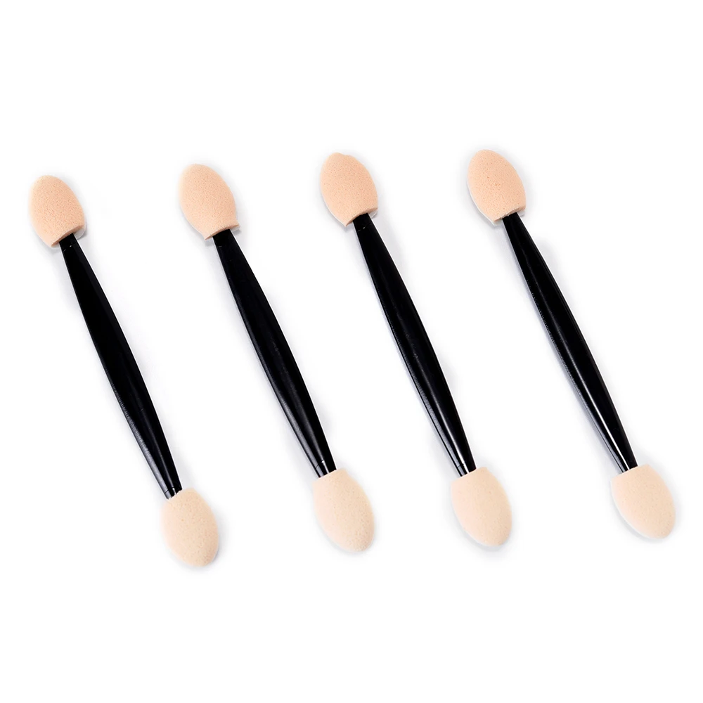 Éponge à Double extrémité pour poudre d'art des ongles, brosse jetable multifonctionnelle pour fard à paupières, outil de manucure et de maquillage Portable, 20/100 pièces