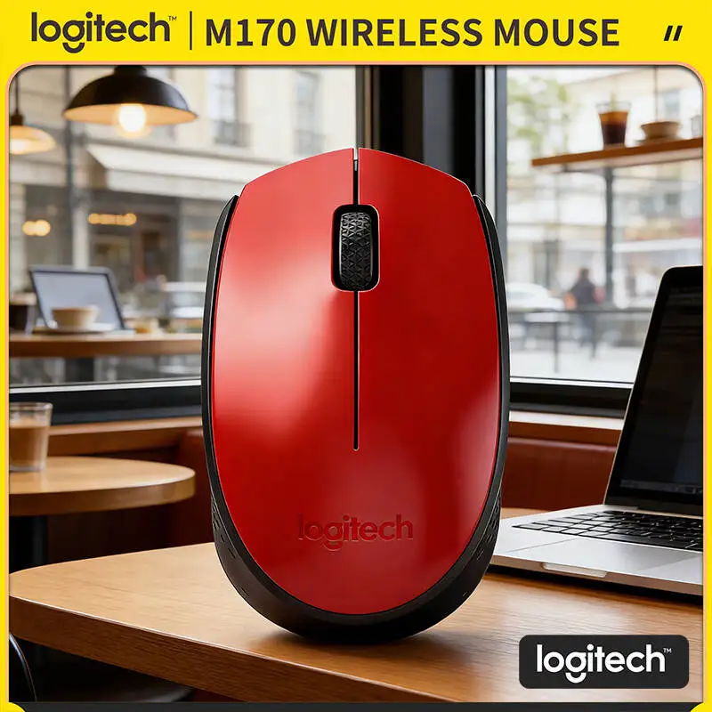 

Беспроводная мышь Logitech M170, универсальный дизайн, 2,4 ГГц, USB-приемник, 12 месяцев автономной работы, 1000 DPI, для работы, офиса и игр