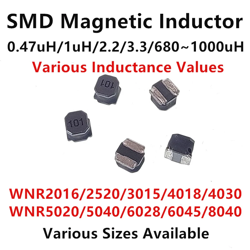 20Pcs SMD Magnetic Inductor WNR2016/2520/3015/4018/4030/5020/5040/6028/W6045/8040 Inductance Magnetic Glue NR Inductance