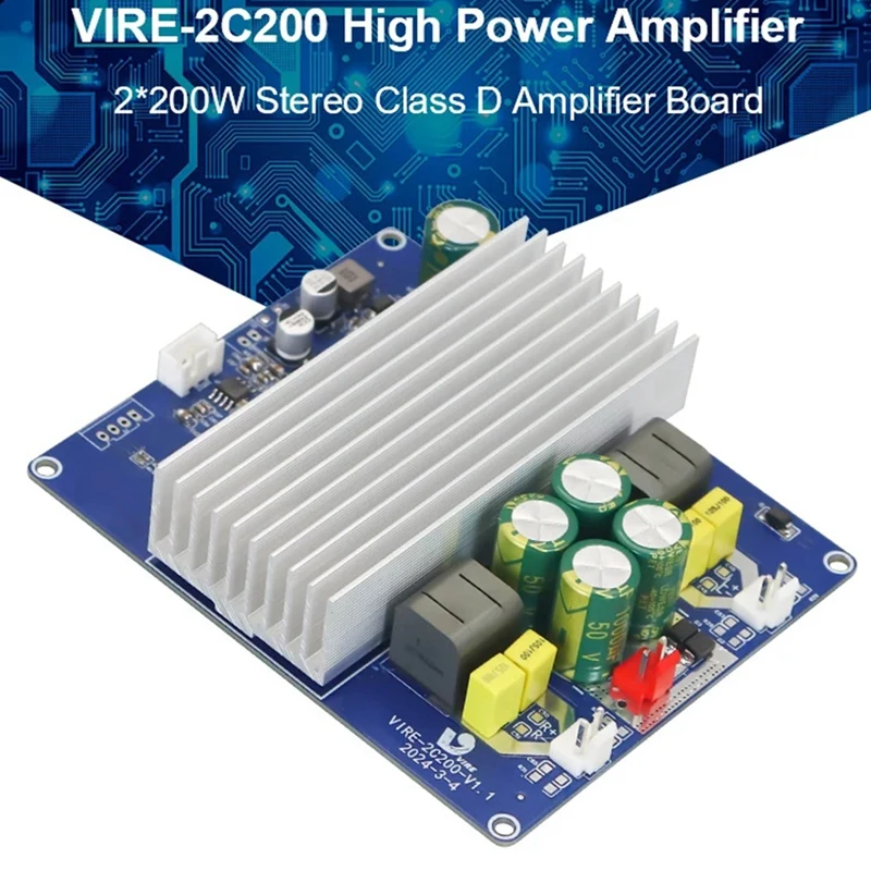 DC 24V-38V 2x200W Circuit Board TPA3251 Class D Amplifier Board Stereo Subwoofer Home Theater Speaker Amplifier-AC17
