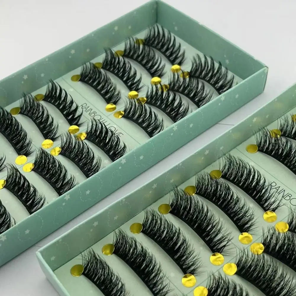 Pluizige Valse Wimpers Natuurlijke Lange Handgemaakte 3D Faux Nertsen Lash Volume Dierproefvrij Oogmake-up Gereedschap Wimper Extension