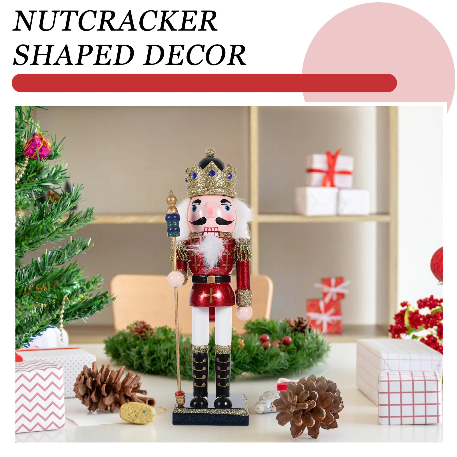 

Xmas Wooden Nutcracker Decor Adorable Puppet Design Perfect Christmas Gift for Family Friends Nutcracker Christmas Decor