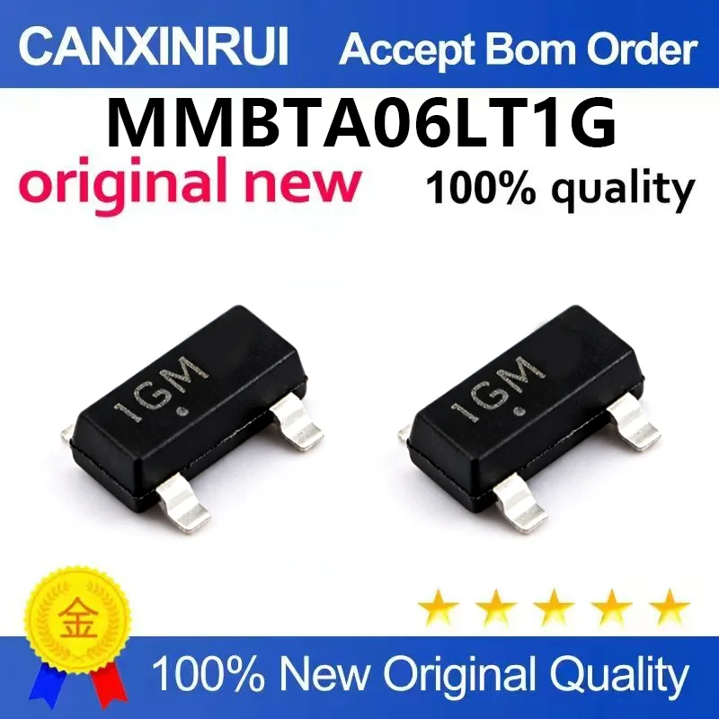 （5pcs-100pcs）Original genuine MMBTA06LT1G 1GM SOT-23 NPN transistor SMD transistor