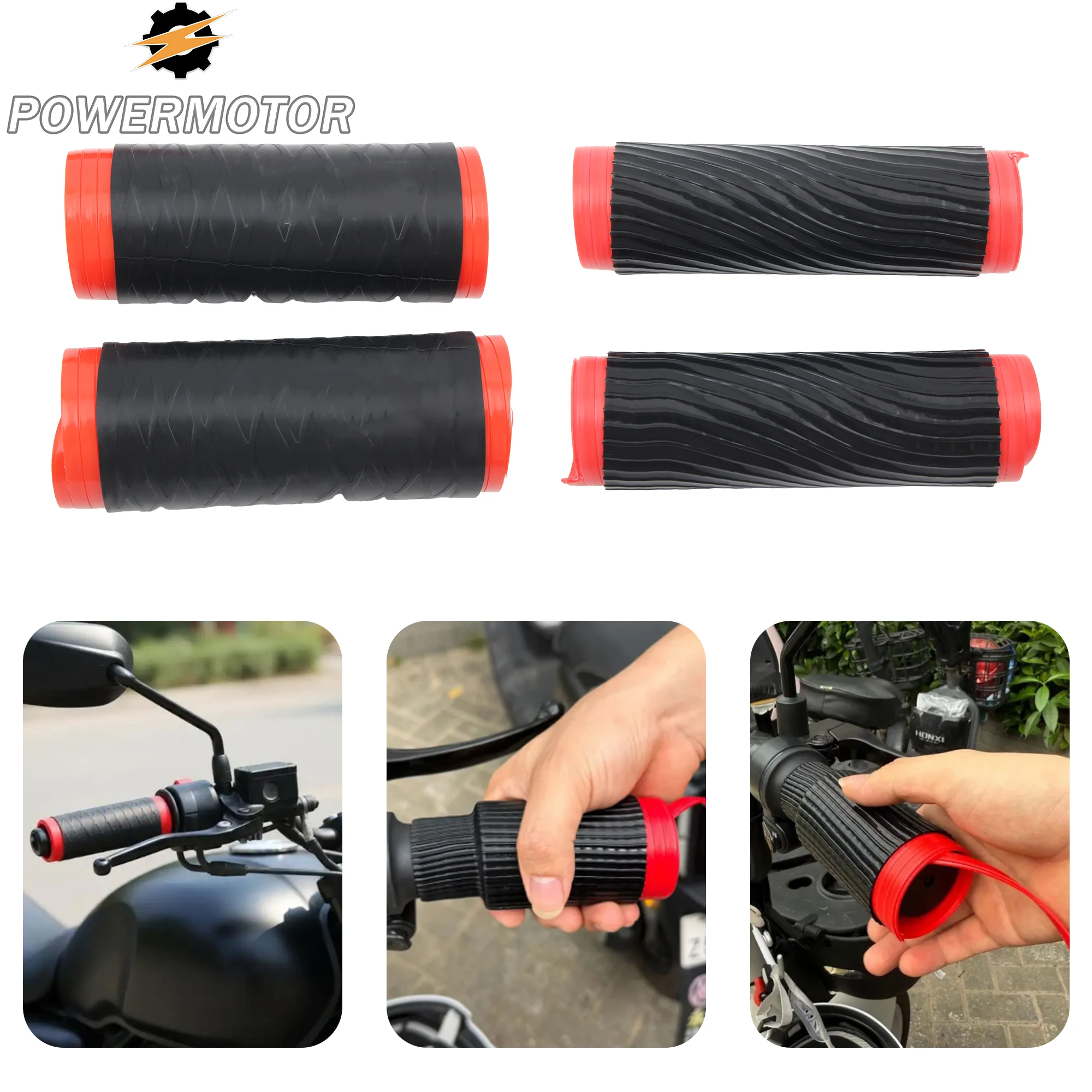 

Motorcycle Handlebar Brake Cover Scooter Cafe Racer Protector Universal Silicone Non-slip Protector Handlebar Grips Accessories