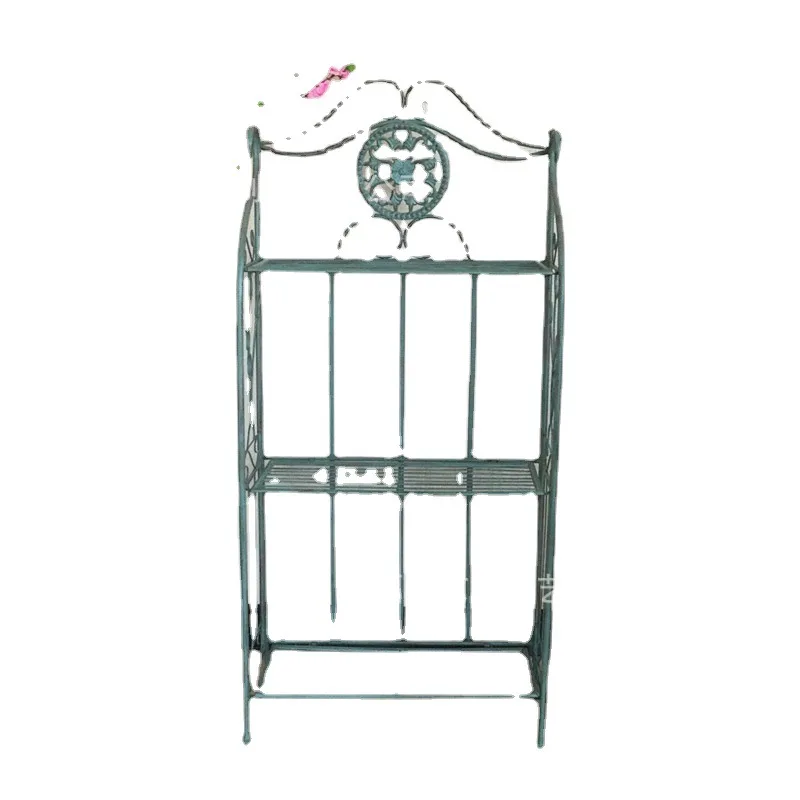 

Simple wrought iron multi-layer stand courtyard flower shop balcony succulent flower pot foldable storage rack floor type