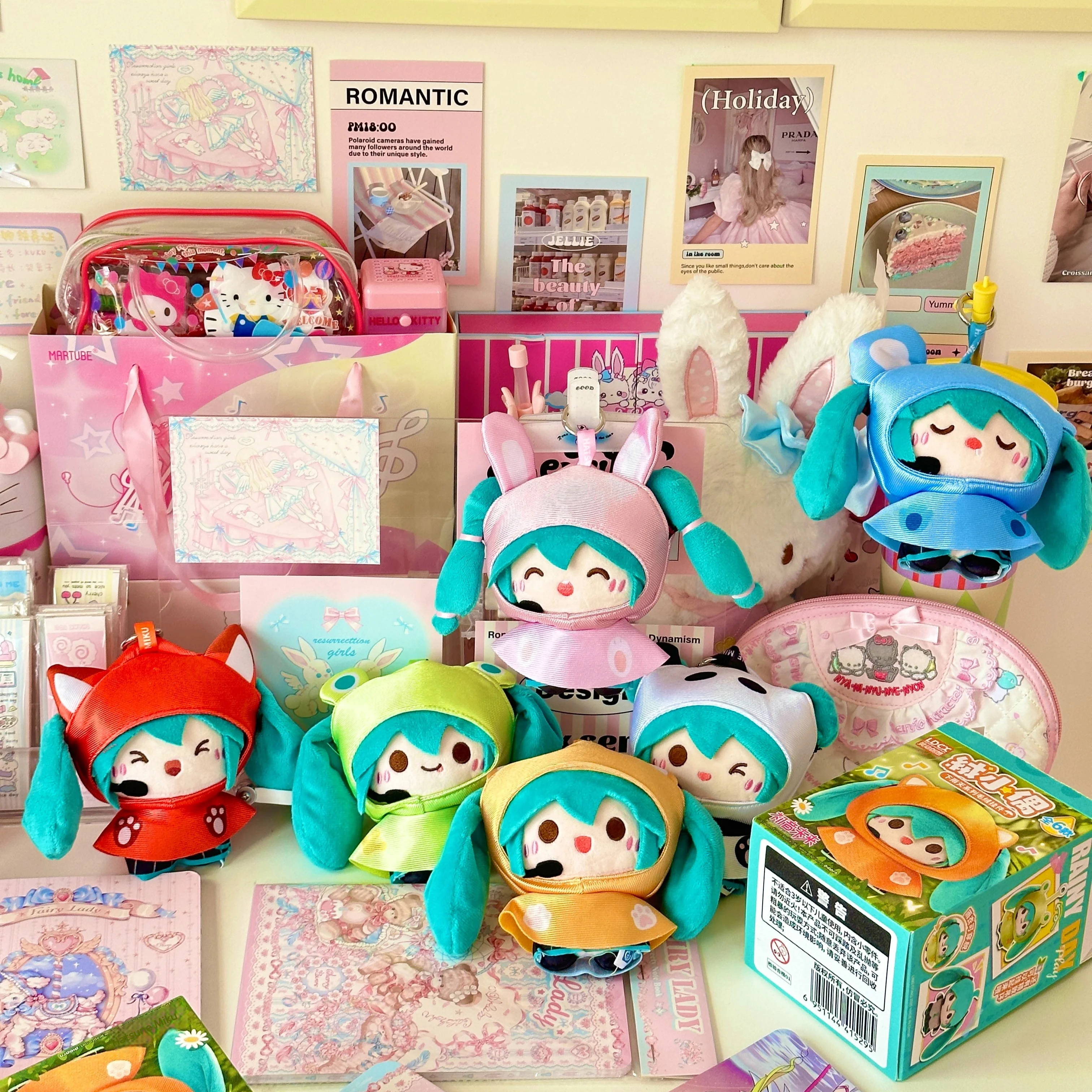 

LDCX аниме Хацунэ Мику Rainy Day серии плюшевая слепая коробка милый кулон Мику кукла сумка изысканный кулон украшения куклы украшения