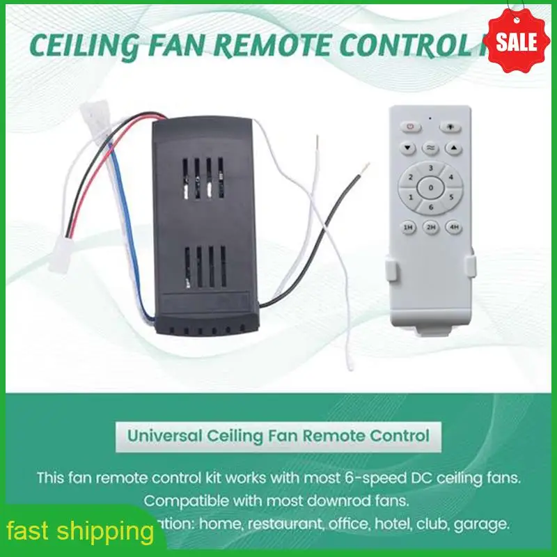 A010 Universal Low Voltage 50W Dc Fan Light Driver Controller Ceiling Fan Remote Control Kit 6-Speed Timing