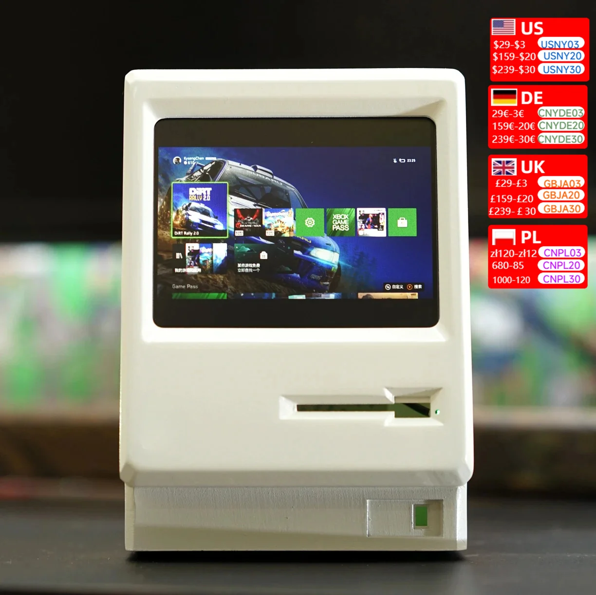 Macintosh 128K small display computer game console secondary screen Raspberry Pi external