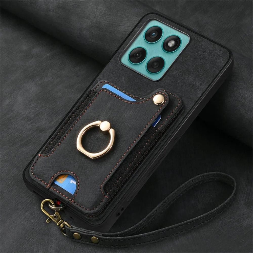 

Edge70 Fusion 5G Luxury Case For Motorola Moto X70 Air RFID Leather wallet Bcak Ring Funda Moto Edge 70 Fusion Cover