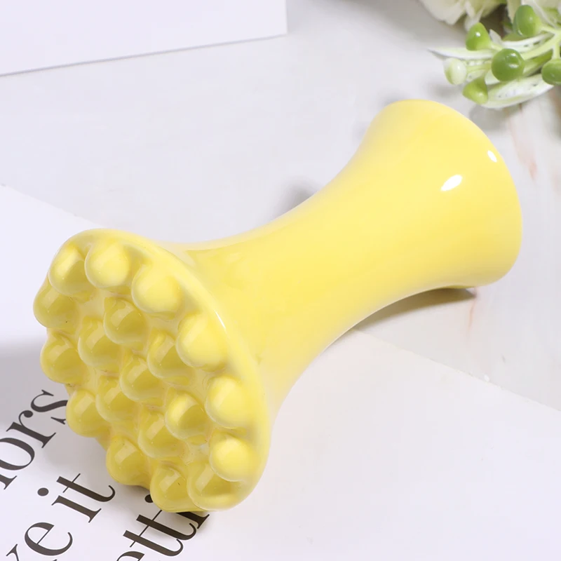 Yellow Ceramic Gua Sha For Face Body Massage Tool Body Guasha Board For Relief Massage Face Lift Gua Sha Massager