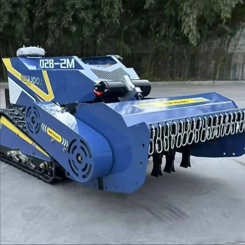 

Diesel Crawler Lawn Mower Adjustable Forward Speed RC Robot For Agriculture And Garden Use customized