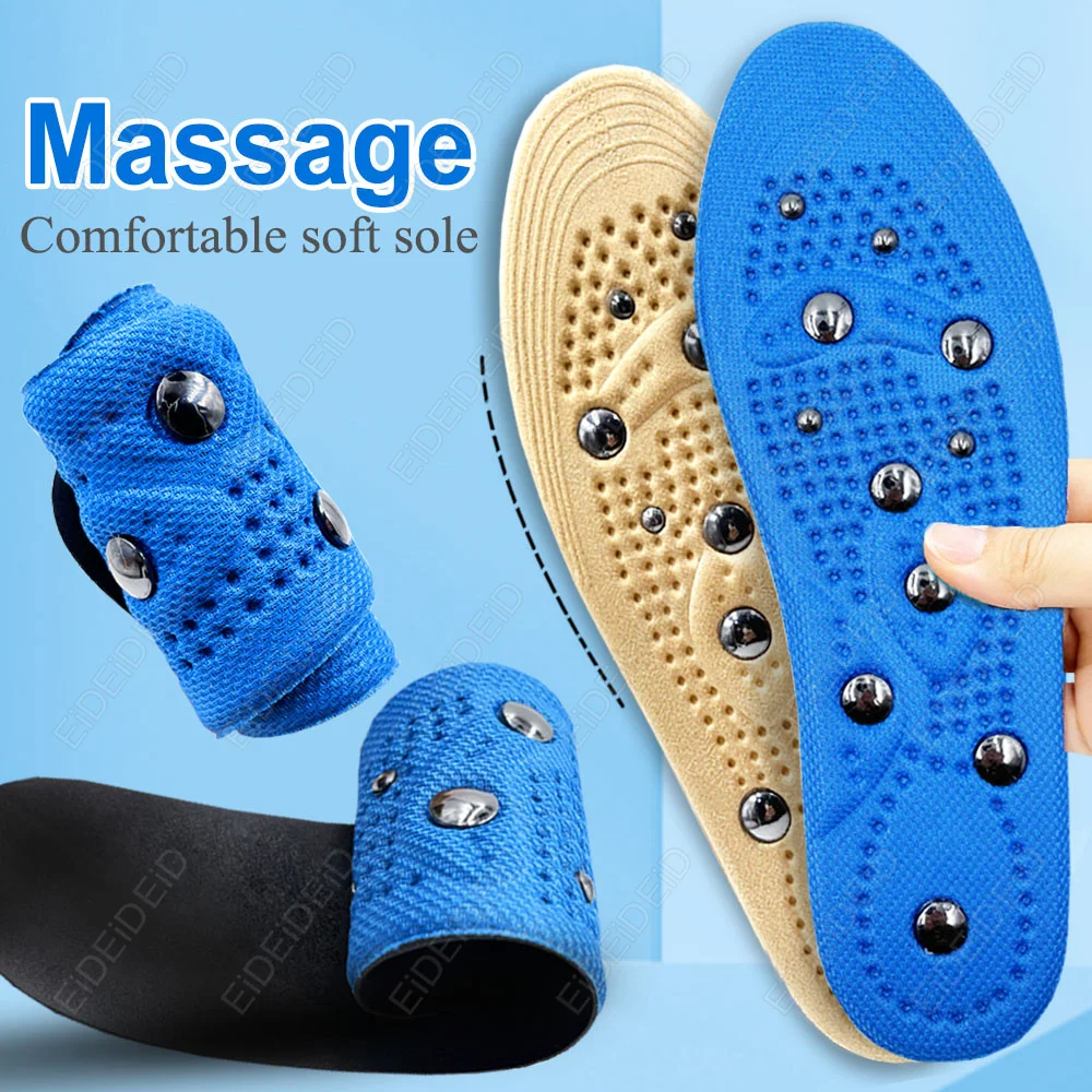 

1-2 Pair Magnetic Insoles Massage Inserts Massage Shoes Insert Footwear Insoles For Men Women Breathable Orthopedic Shoes Insert