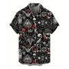 Skull 3D Printed Men's Hawaiian Shirt