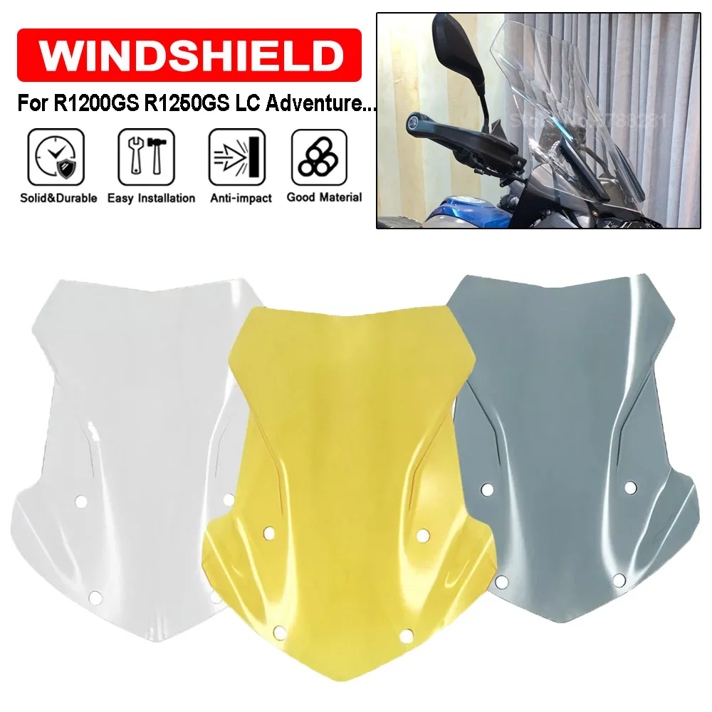 

R1250GS Adventure 2023 Windshield Windscreen For BMW R1200GS LC Adv 2013-2022 Motorcycle Double Bubble Wind Deflector Protector