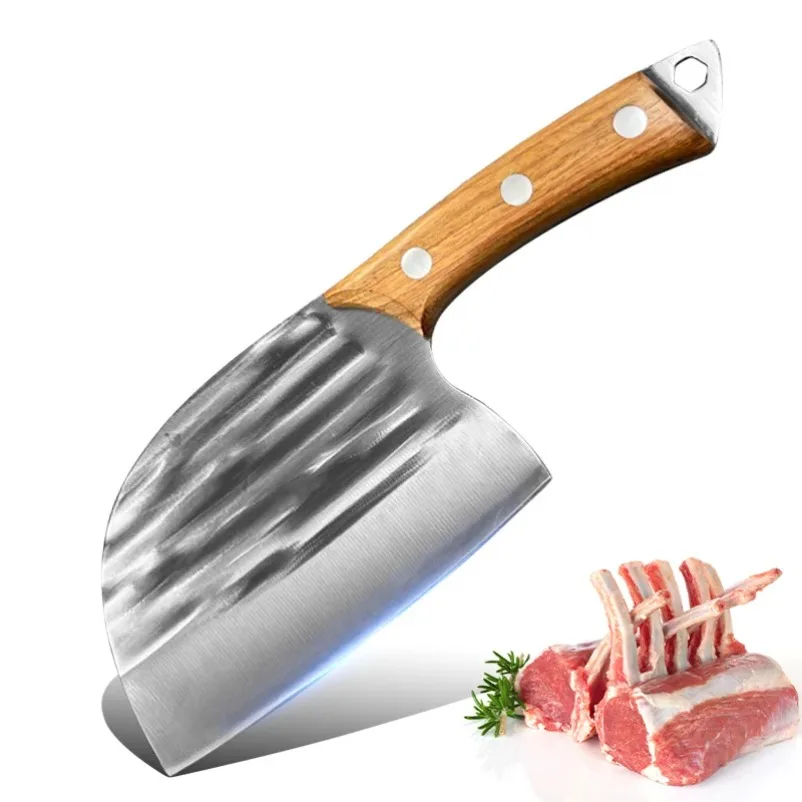 

Hand Forge Butcher Knife Chef Cut Meat Fruit BBQ Cleaver Knife Chef Knife Cleaver Slicing Meat Chop Vegetables Kitchen Knives