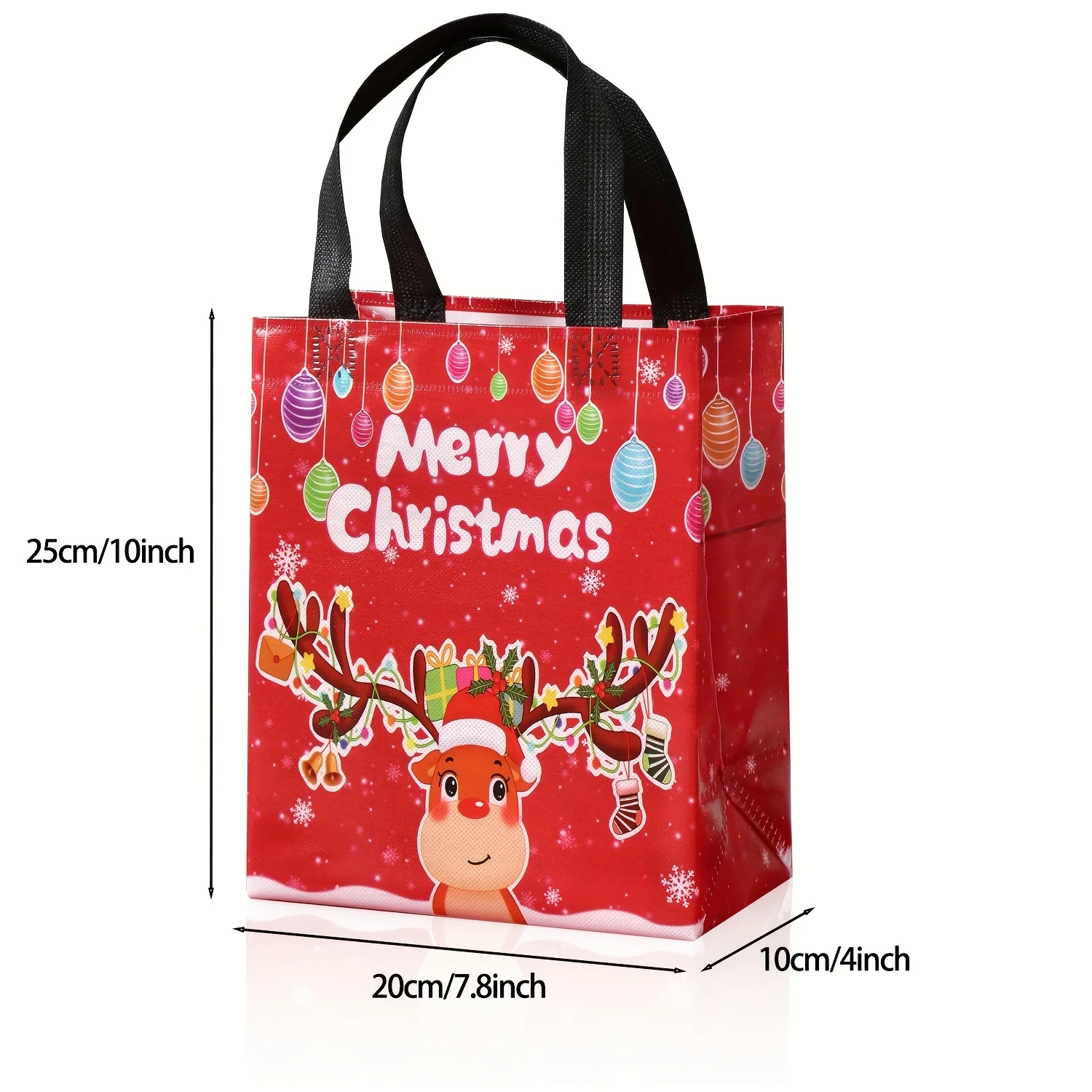 12PCS Reusable Eco-friendly Christmas Gift Bags, Waterproof and Durable, Cute Christmas Decoration Gifts