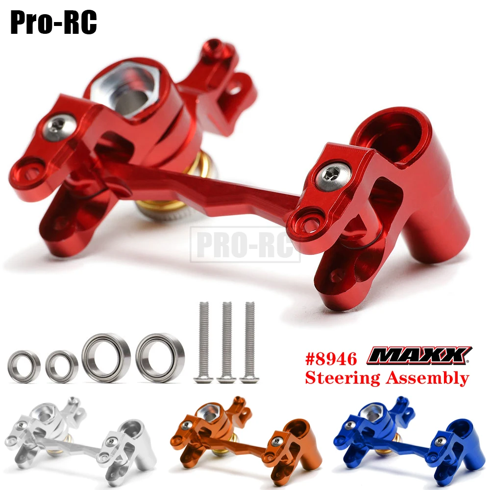 1Set Aluminum Alloy #8946 Steering Assembly Bellcrank Servo Saver Spring Upgrade Parts for RC Car 1/10 Traxxas MAXX 4S 89076-4