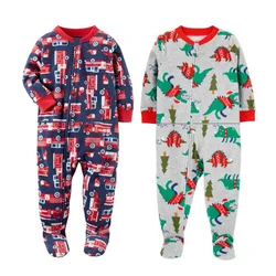 Children's pajamas, boys' jumpsuits, fleece home clothes, seasonal jumpsuits, soft, breathable and comfortable